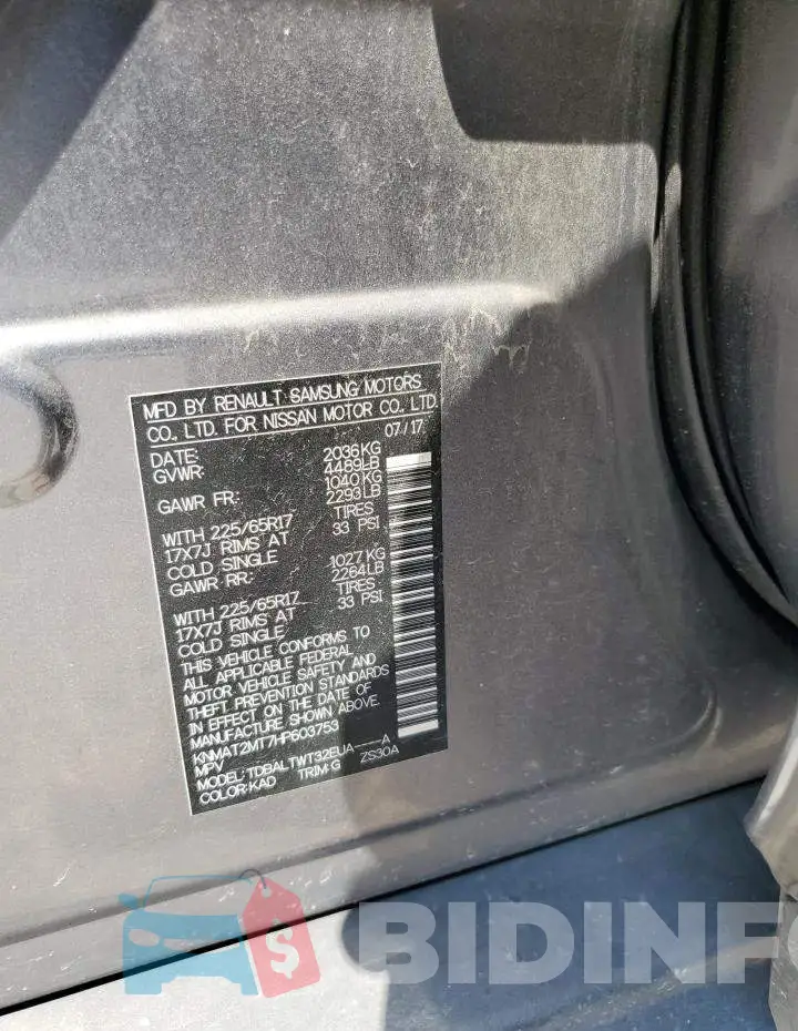 KNMAT2MT7HP603753 Photo# 10