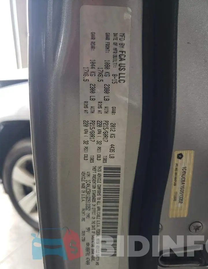 1C4NJCBA1GD513352 Photo# 10