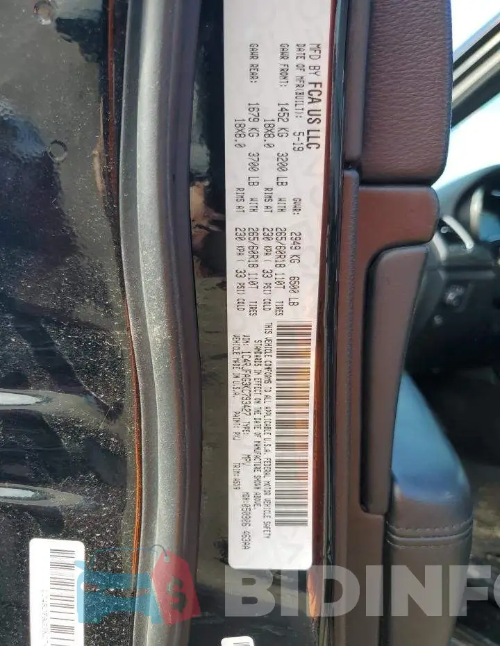 1C4RJFAG3KC793427 Photo# 10