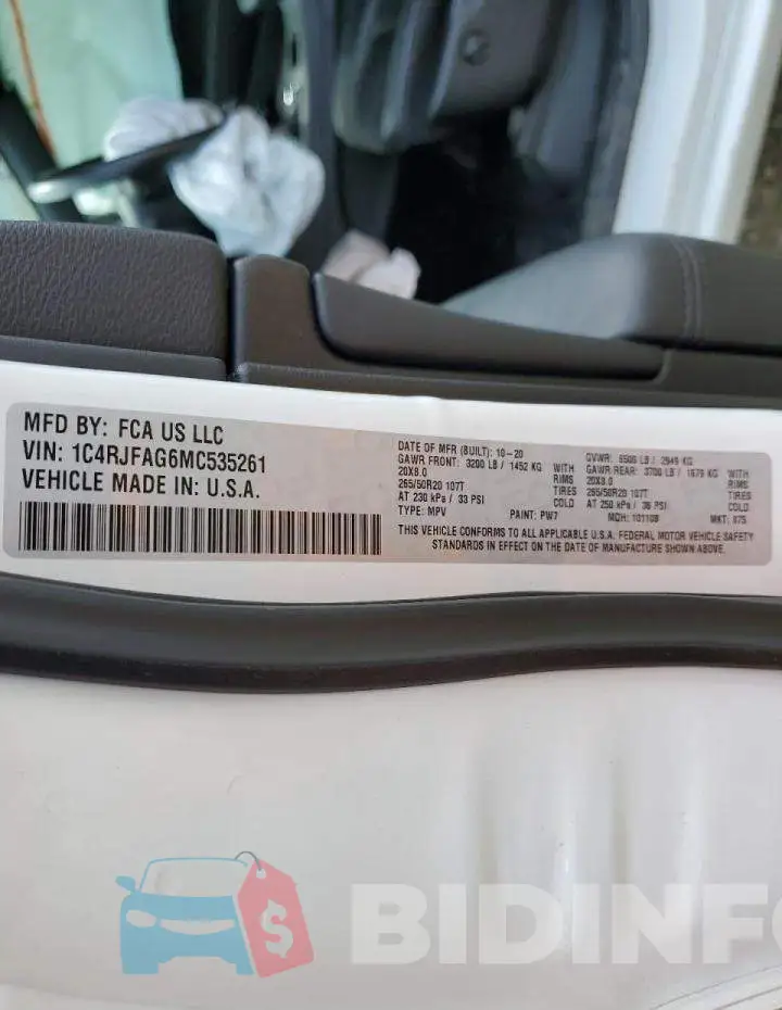 1C4RJFAG6MC535261 Photo# 10