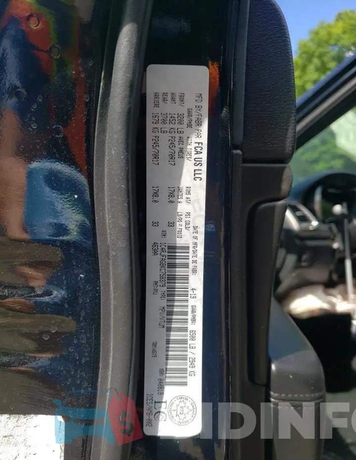 1C4RJFAG8KC758379 Photo# 10