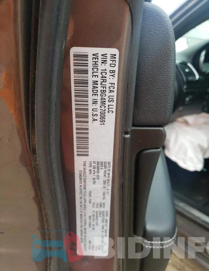 1C4RJFBG4MC700691 Photo# 10