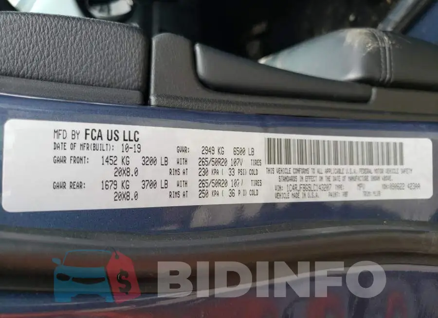 1C4RJFBG5LC143207 Photo# 10