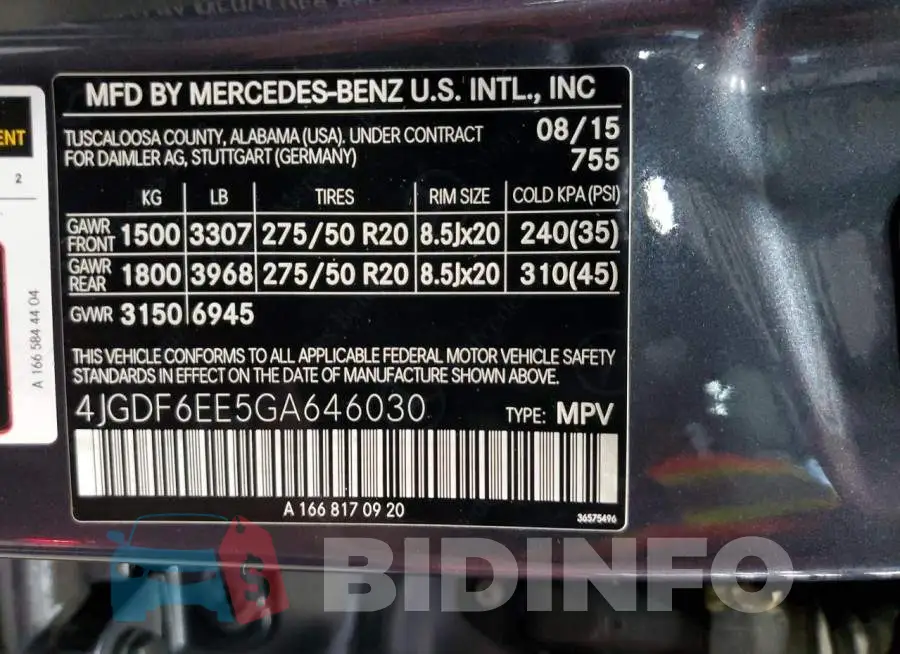 4JGDF6EE5GA646030 Photo# 10