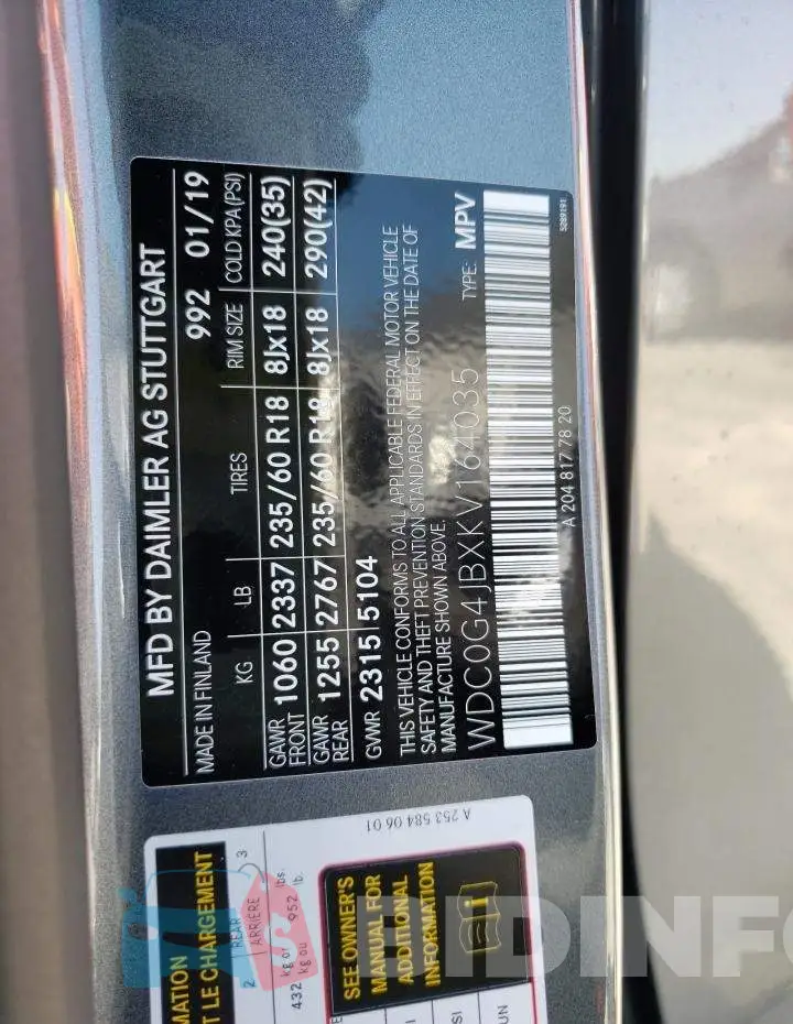 WDC0G4JBXKV164035 Photo# 10