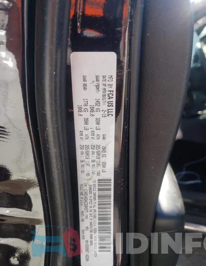 1C4RDHAGXKC684577 Photo# 10