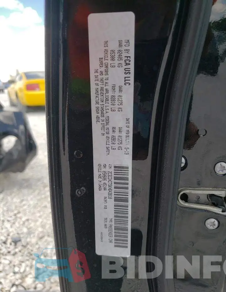 2C3CDXCT5KH643818 Photo# 10