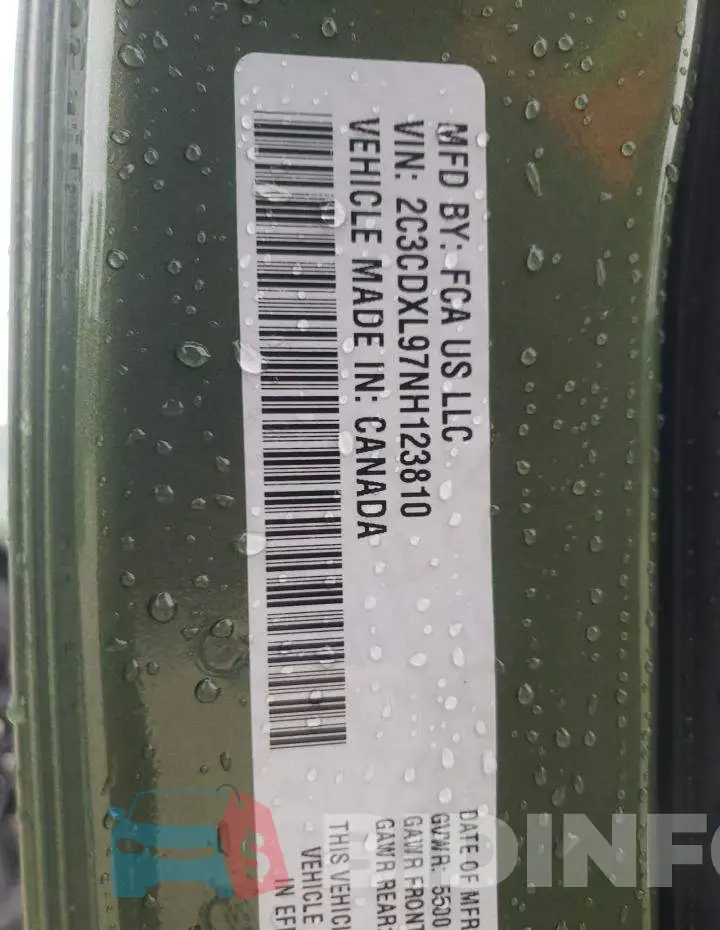 2C3CDXL97NH123810 Photo# 10