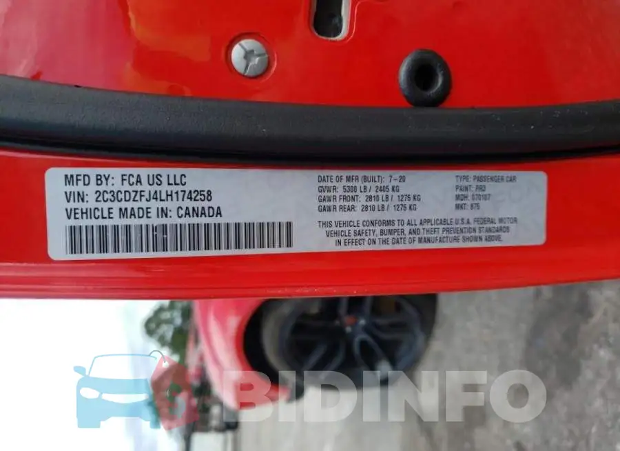 2C3CDZFJ4LH174258 Photo# 10