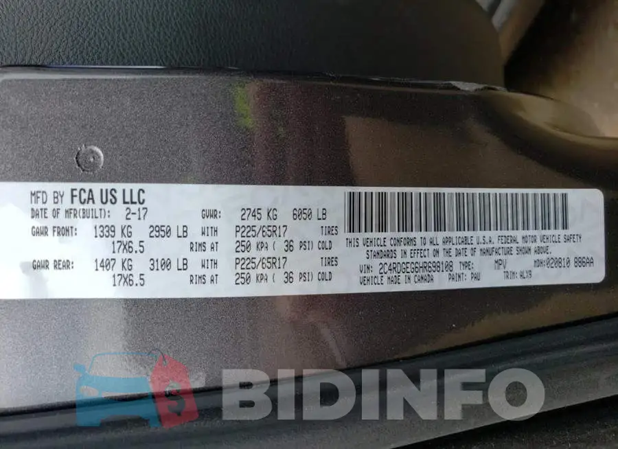 2C4RDGEG6HR698108 Photo# 10