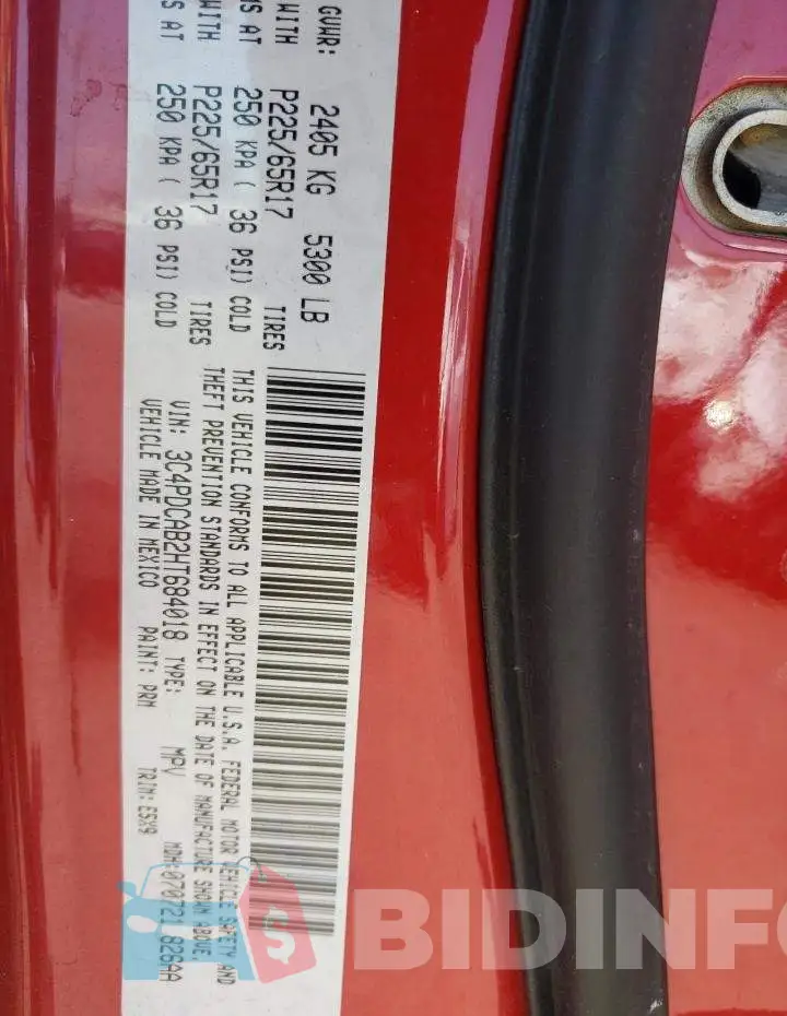 3C4PDCAB2HT684018 Photo# 10
