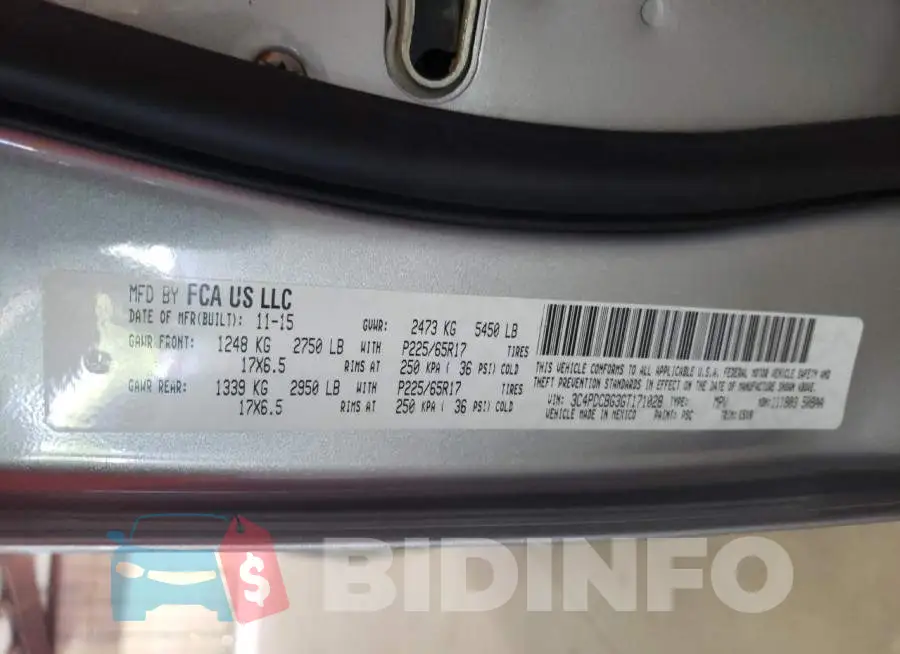 3C4PDCBG3GT171028 Photo# 10