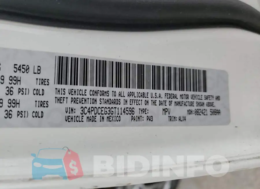 3C4PDCEG3GT114596 Photo# 10