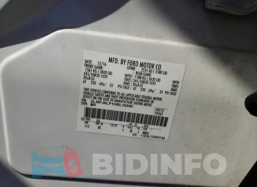 2LMPJ6LP1HBL16590 Photo# 10