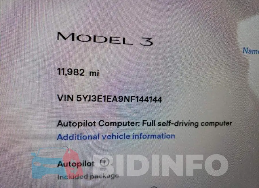 5YJ3E1EA9NF144144 Photo# 8