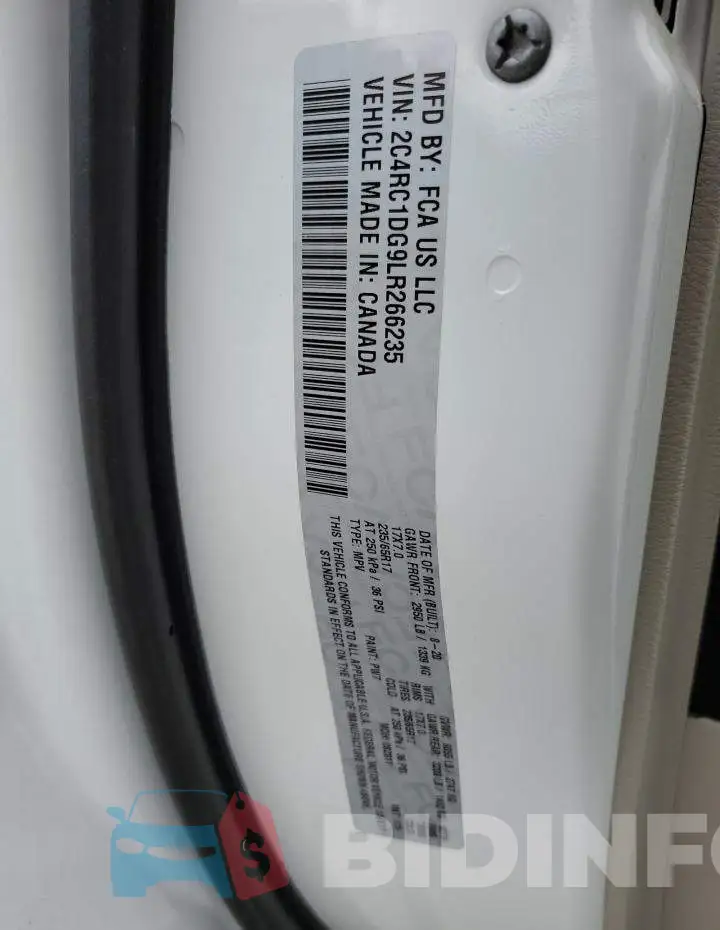 2C4RC1DG9LR266235 Photo# 10