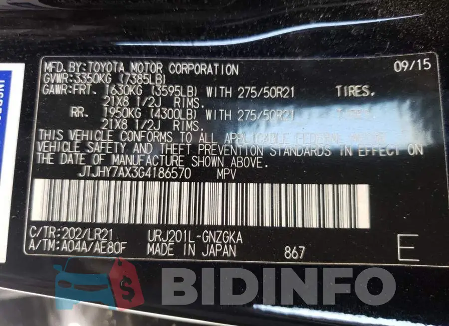 JTJHY7AX3G4186570 Photo# 10