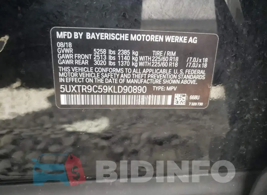5UXTR9C59KLD90890 Photo# 10