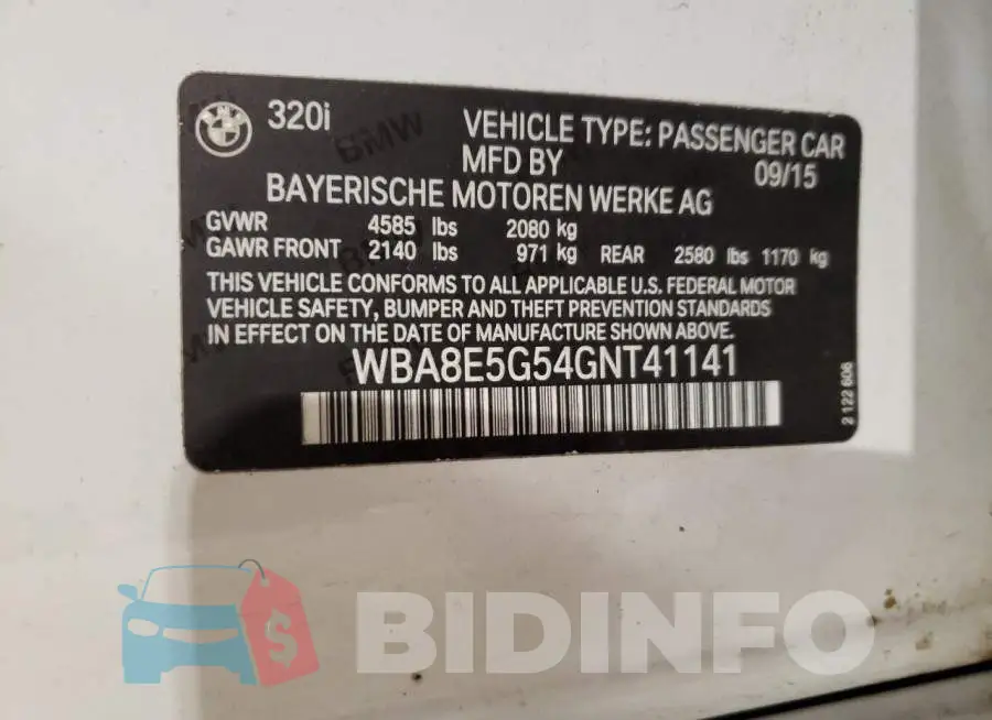 WBA8E5G54GNT41141 Photo# 10