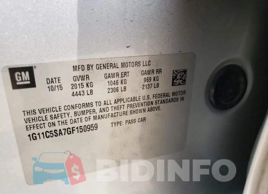 1G11C5SA7GF150959 Photo# 10