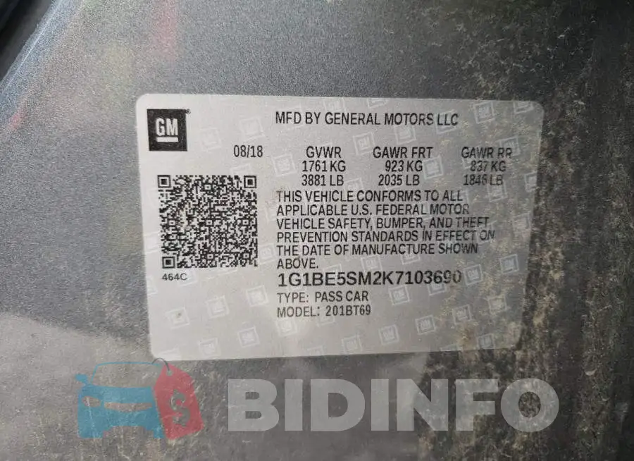 1G1BE5SM2K7103690 Photo# 10