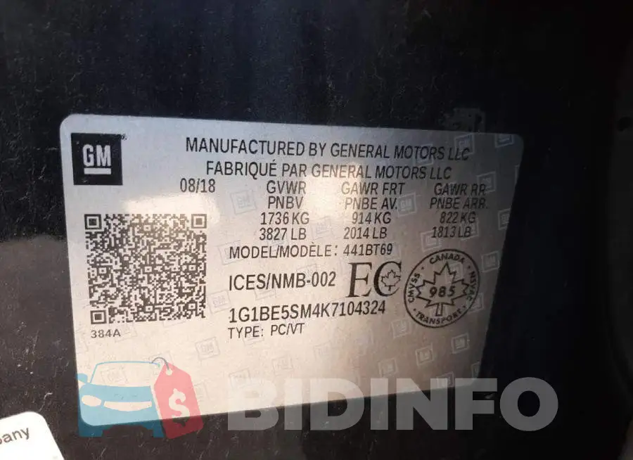 1G1BE5SM4K7104324 Photo# 10