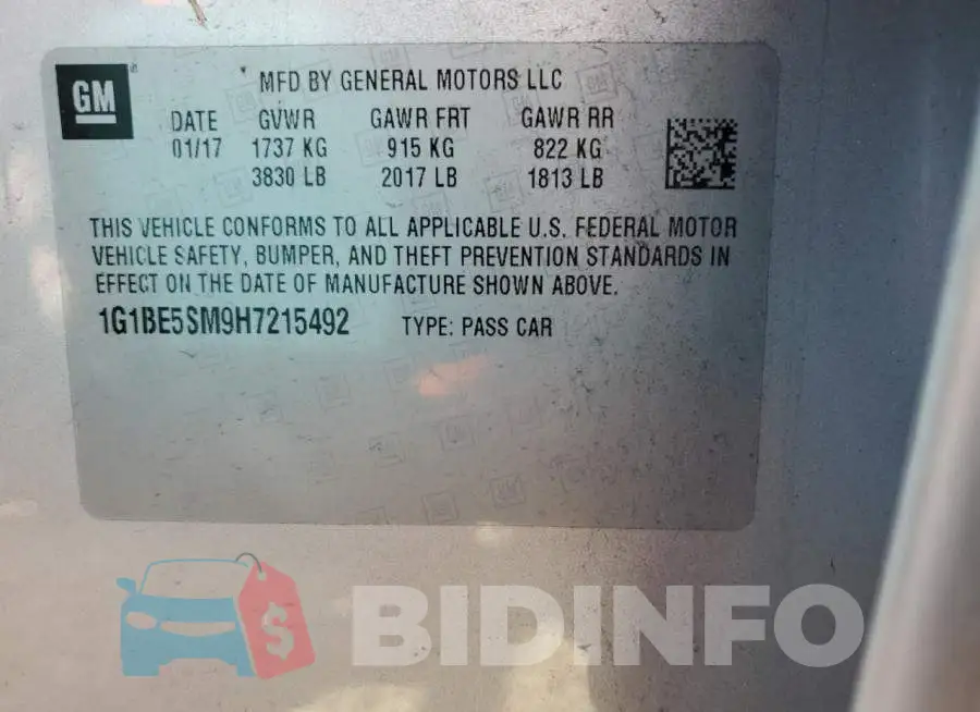 1G1BE5SM9H7215492 Photo# 10