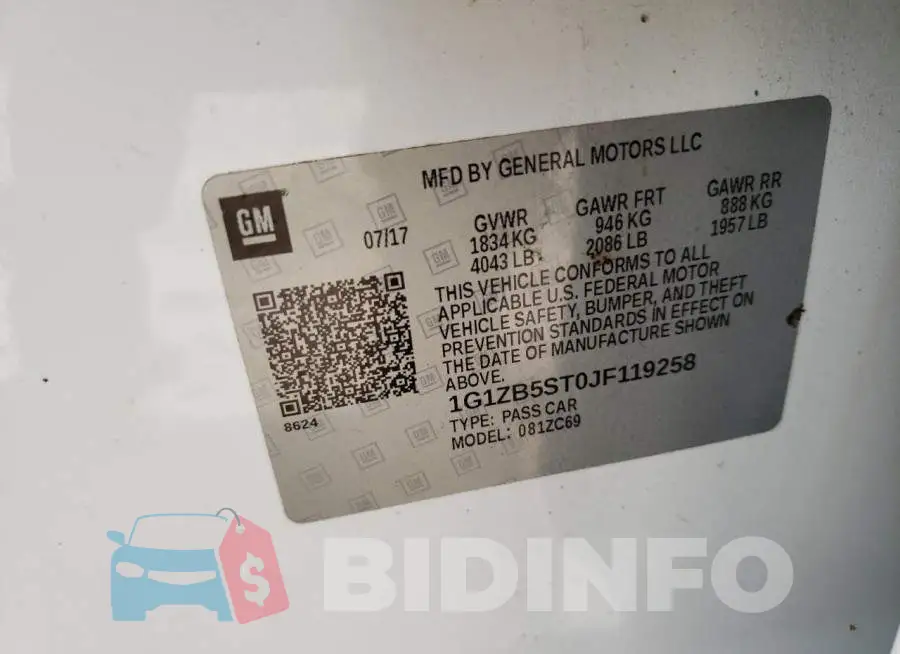 1G1ZB5ST0JF119258 Photo# 10