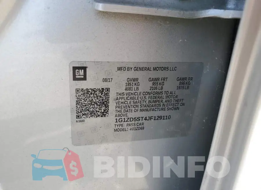 1G1ZD5ST4JF129110 Photo# 10