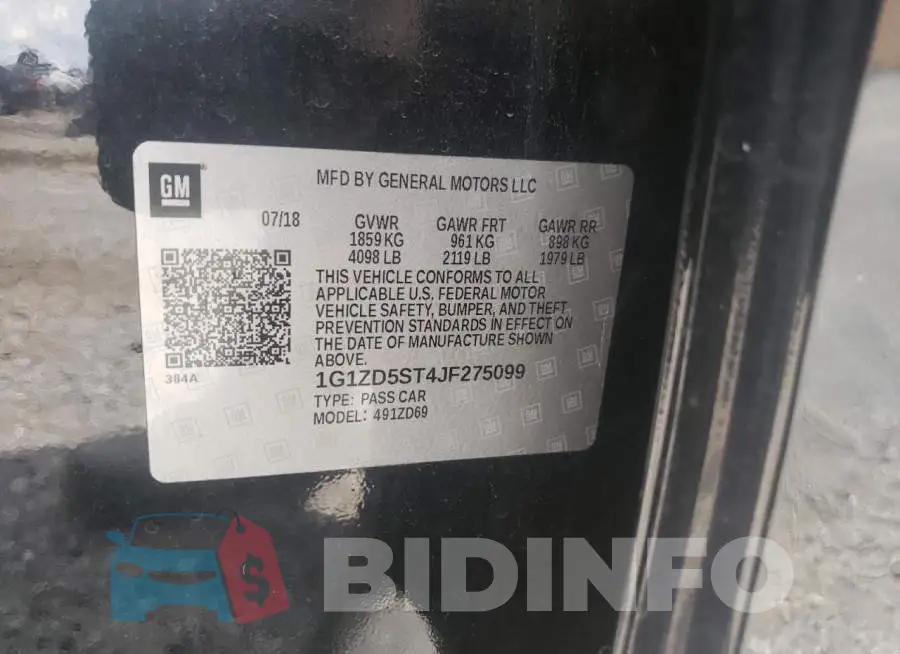 1G1ZD5ST4JF275099 Photo# 10