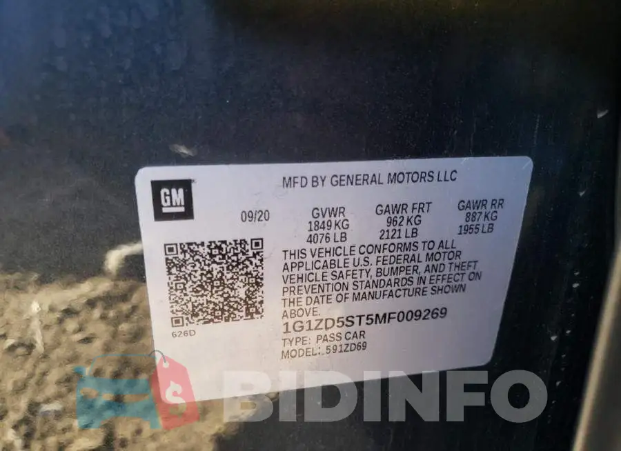 1G1ZD5ST5MF009269 Photo# 10