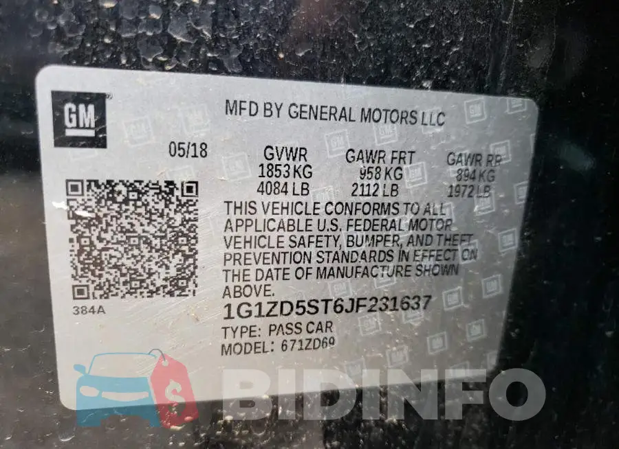 1G1ZD5ST6JF231637 Photo# 10