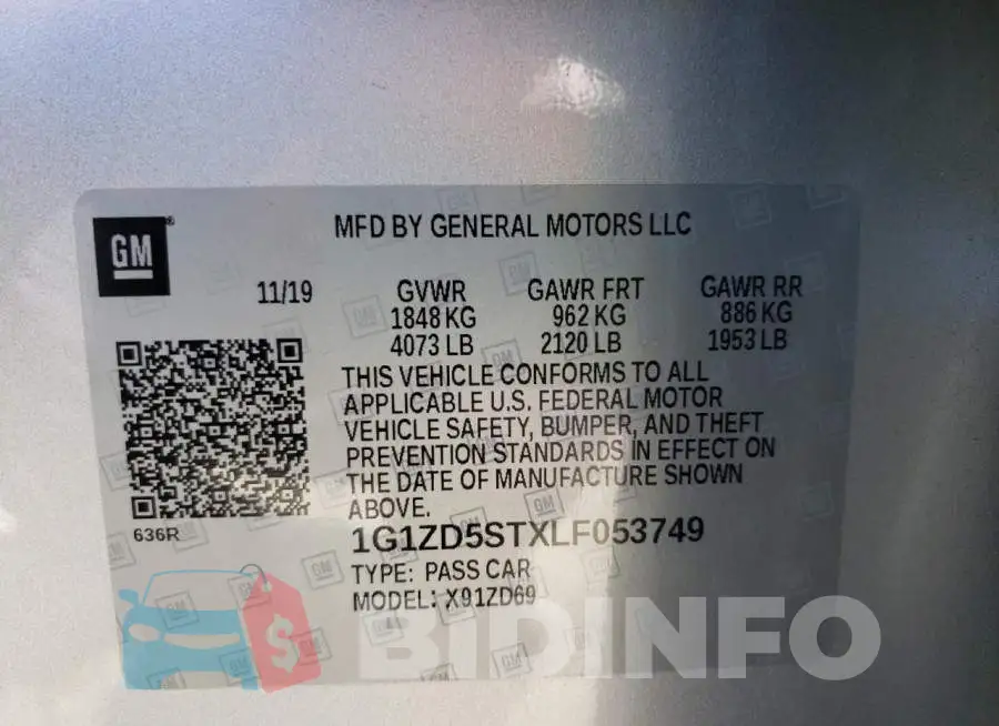 1G1ZD5STXLF053749 Photo# 10