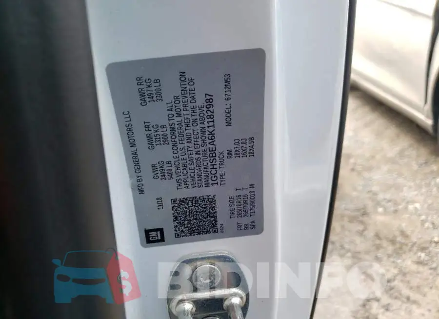 1GCHSBEA6K1182987 Photo# 10