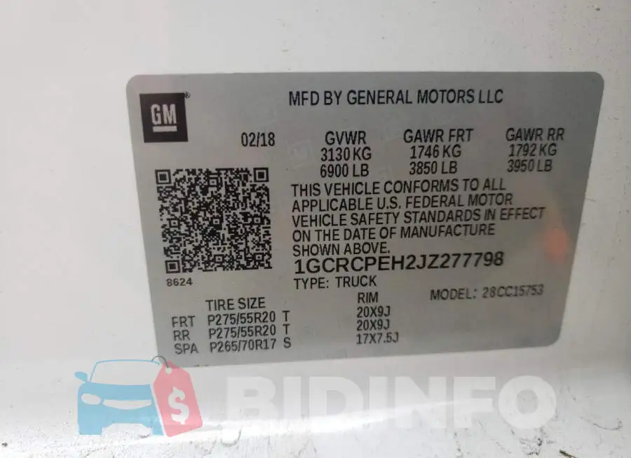 1GCRCPEH2JZ277798 Photo# 10