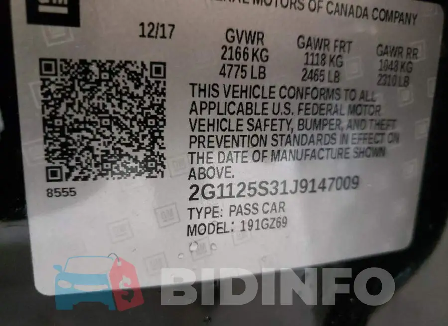 2G1125S31J9147009 Photo# 10