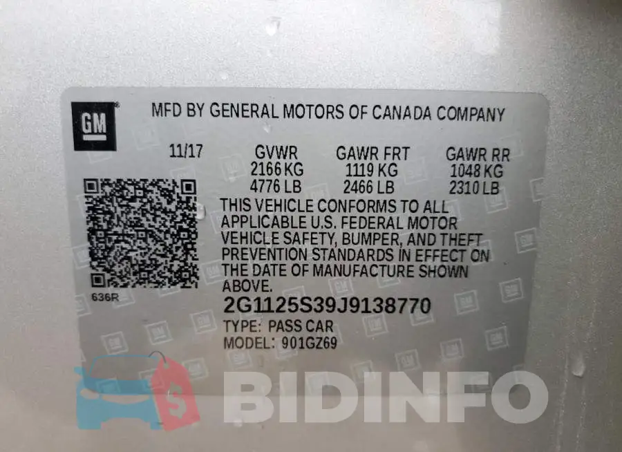 2G1125S39J9138770 Photo# 10