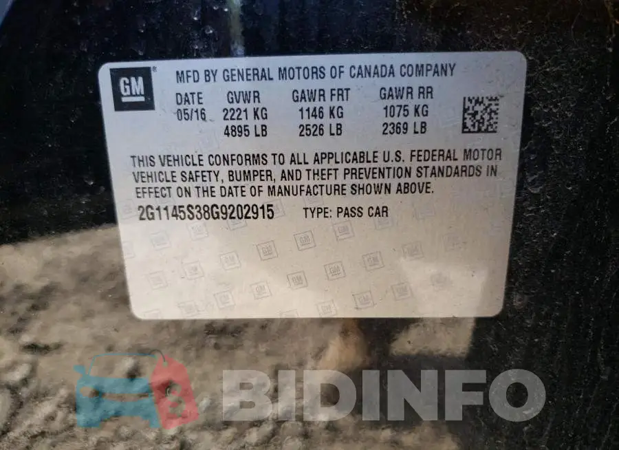 2G1145S38G9202915 Photo# 10