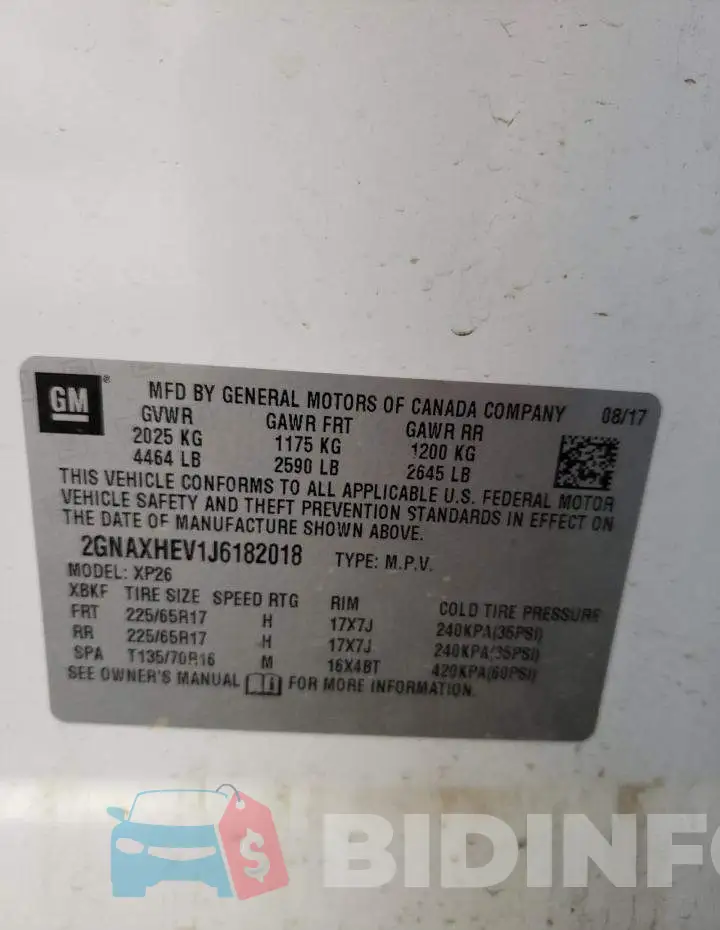 2GNAXHEV1J6182018 Photo# 10