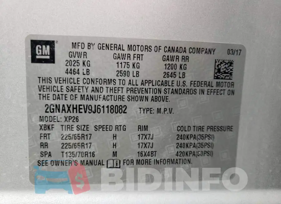 2GNAXHEV9J6118082 Photo# 10