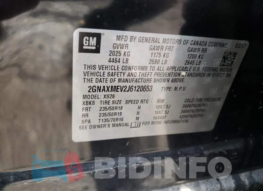 2GNAXMEV2J6120653 Photo# 10