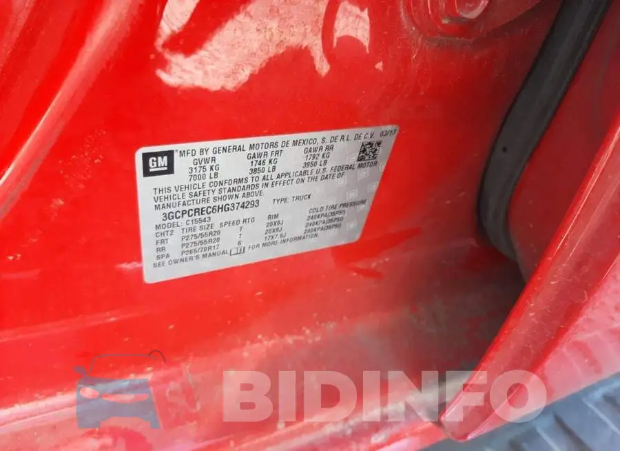 3GCPCREC6HG374293 Photo# 10
