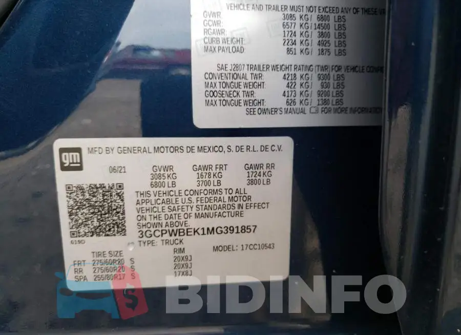 3GCPWBEK1MG391857 Photo# 10