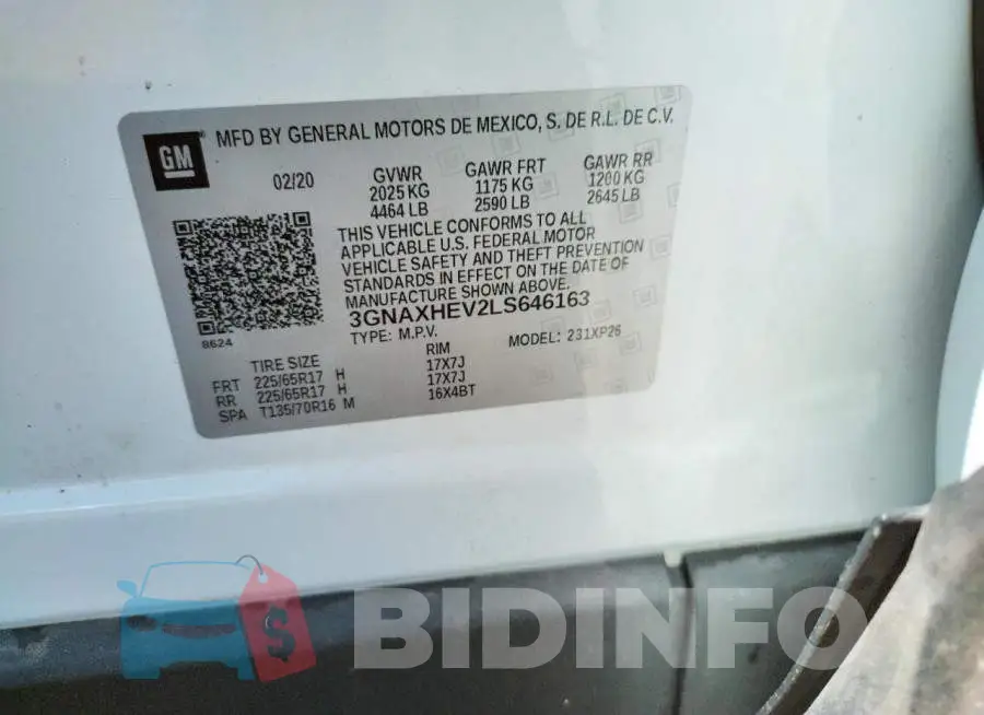 3GNAXHEV2LS646163 Photo# 10