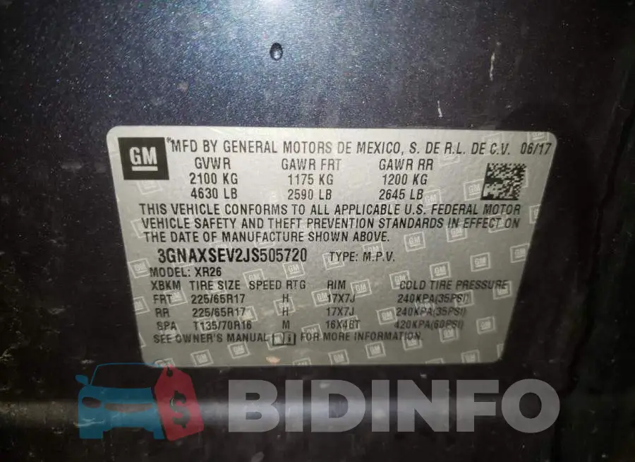 3GNAXSEV2JS505720 Photo# 10