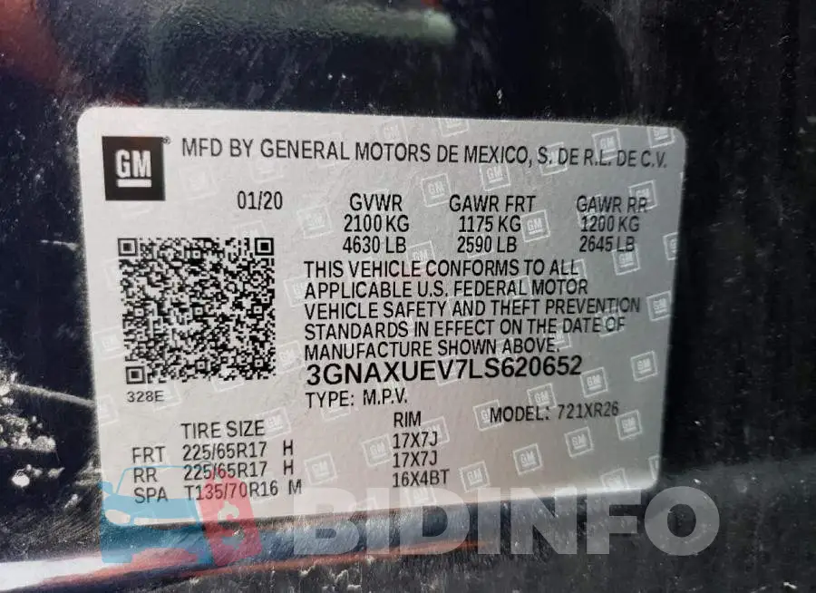 3GNAXUEV7LS620652 Photo# 10