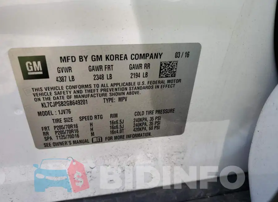 KL7CJPSB2GB649201 Photo# 10