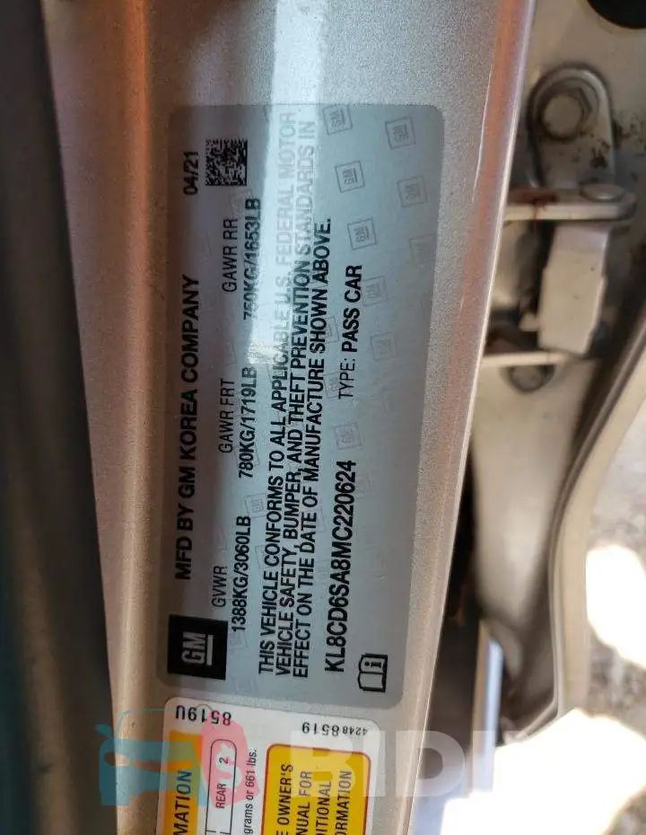 KL8CD6SA8MC220624 Photo# 10