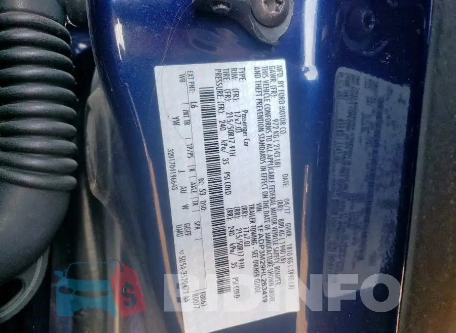 1FADP3M29HL263419 Photo# 10
