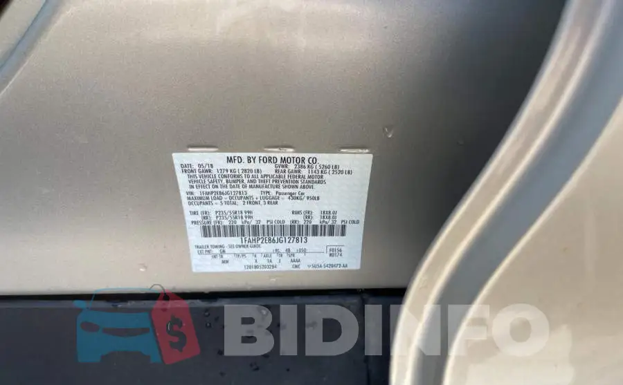 1FAHP2E86JG127813 Photo# 10